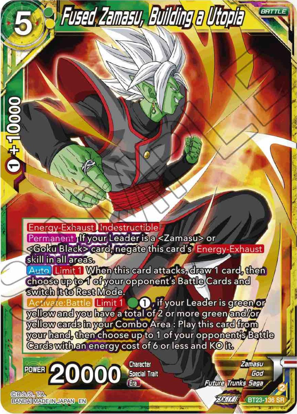 Fused Zamasu, Building a Utopia (BT23-136) [Perfect Combination] | Odin's Place