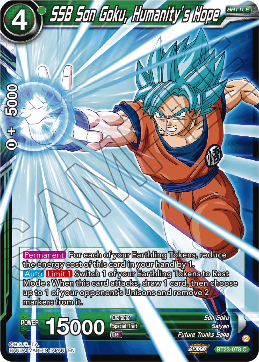 SSB Son Goku, Humanity's Hope (BT23-078) [Perfect Combination] | Odin's Place