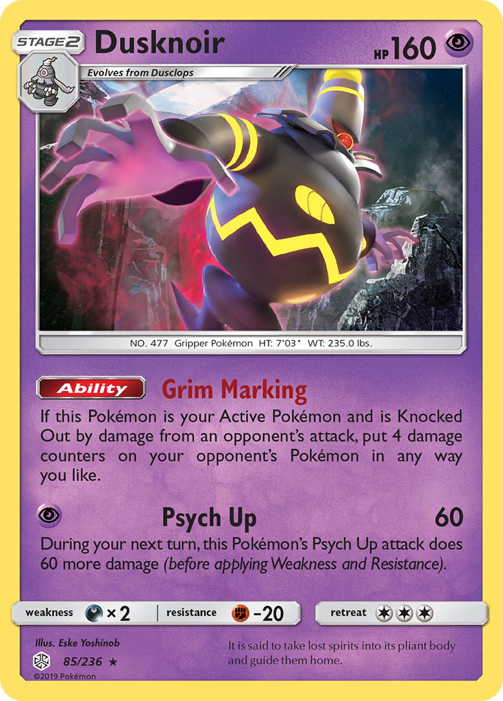 Dusknoir (85/236) (Prerelease Kit Exclusive) [Sun & Moon: Cosmic Eclipse] | Odin's Place