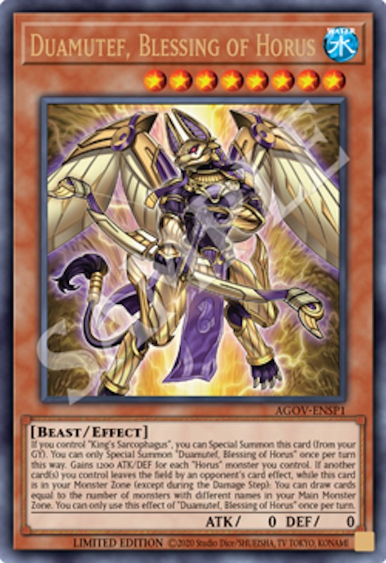 Duamutef, Blessing of Horus (AGOV-ENSP1) [AGOV-ENSP1] Ultra Rare | Odin's Place