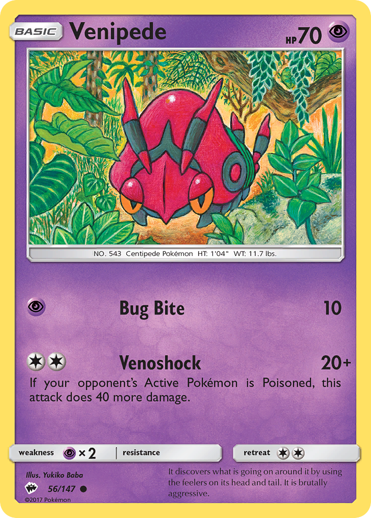 Venipede (56/147) [Sun & Moon: Burning Shadows] | Odin's Place