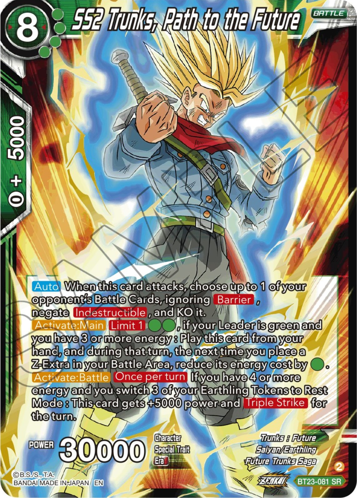 SS2 Trunks, Path to the Future (BT23-081) [Perfect Combination] | Odin's Place