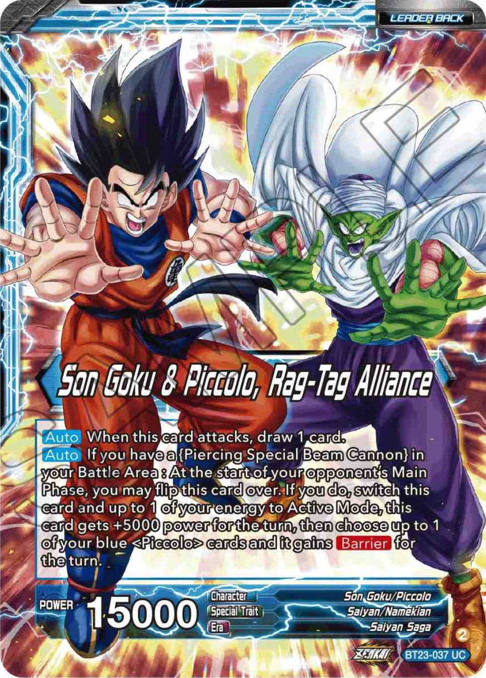Son Goku // Son Goku & Piccolo, Rag-Tag Alliance (BT23-037) [Perfect Combination] | Odin's Place