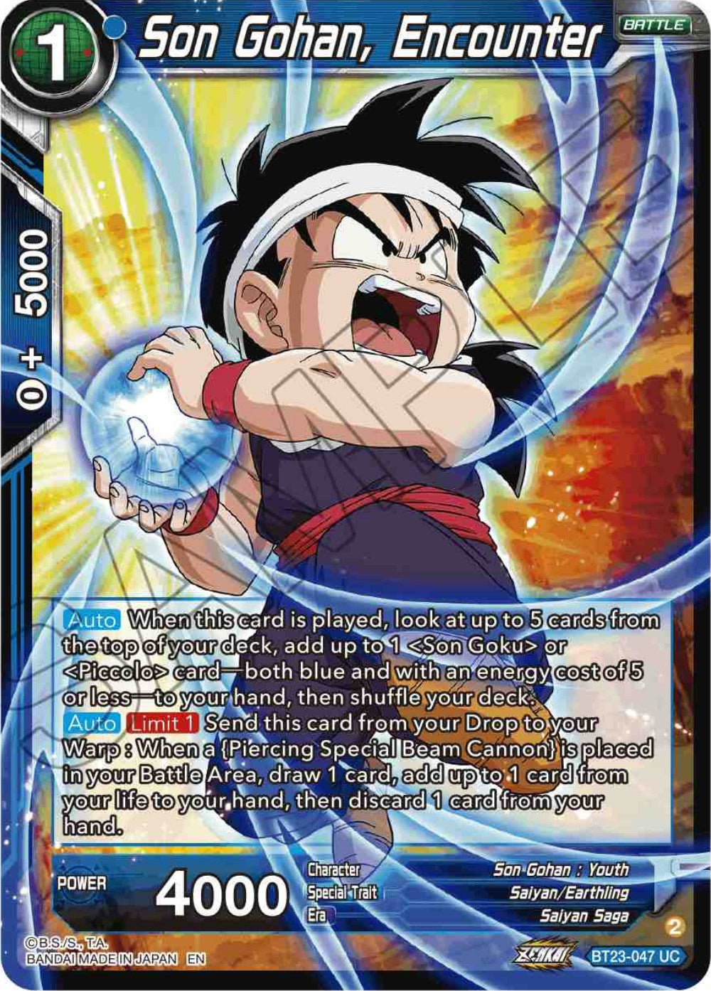 Son Gohan, Encounter (BT23-047) [Perfect Combination] | Odin's Place