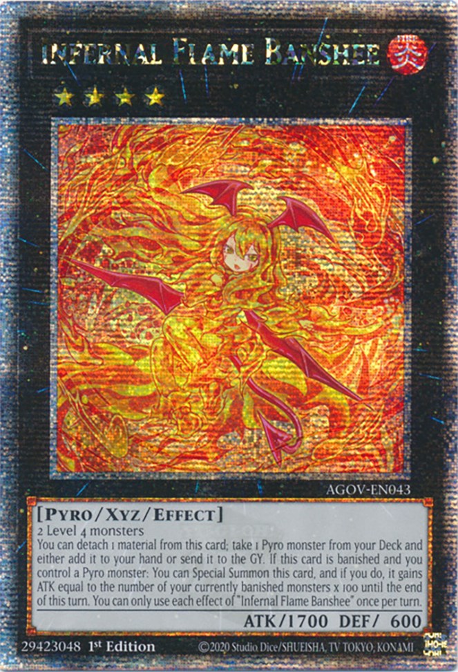Infernal Flame Banshee (Quarter Century Secret Rare) [AGOV-EN043] Quarter Century Secret Rare | Odin's Place