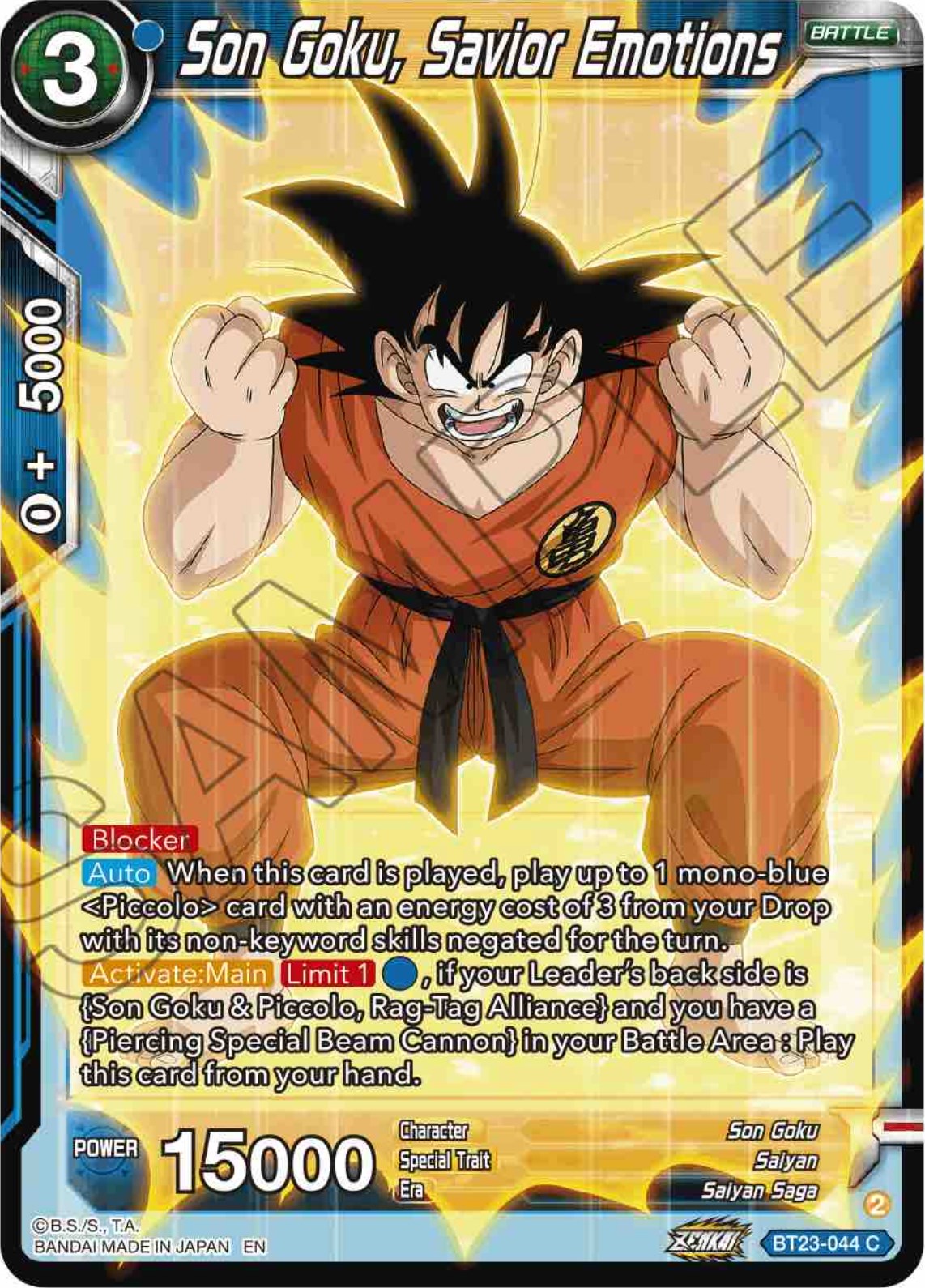 Son Goku, Savior Emotions (BT23-044) [Perfect Combination] | Odin's Place
