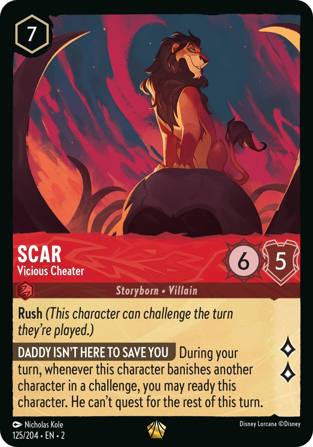 Scar - Vicious Cheater (125/204) [Rise of the Floodborn] | Odin's Place