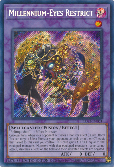 Millennium-Eyes Restrict [LDS1-EN051] Secret Rare | Odin's Place