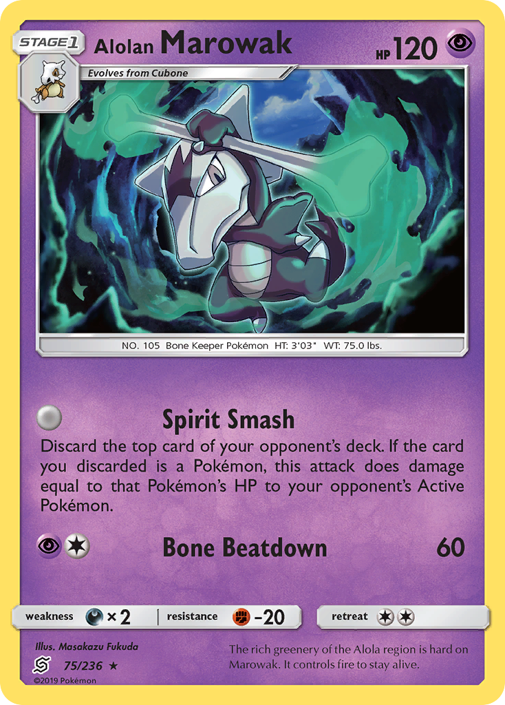 Alolan Marowak (75/236) [Sun & Moon: Unified Minds] | Odin's Place