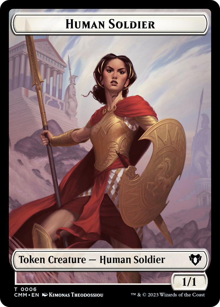 Human Soldier // Elemental (0025) Double-Sided Token [Commander Masters Tokens] | Odin's Place
