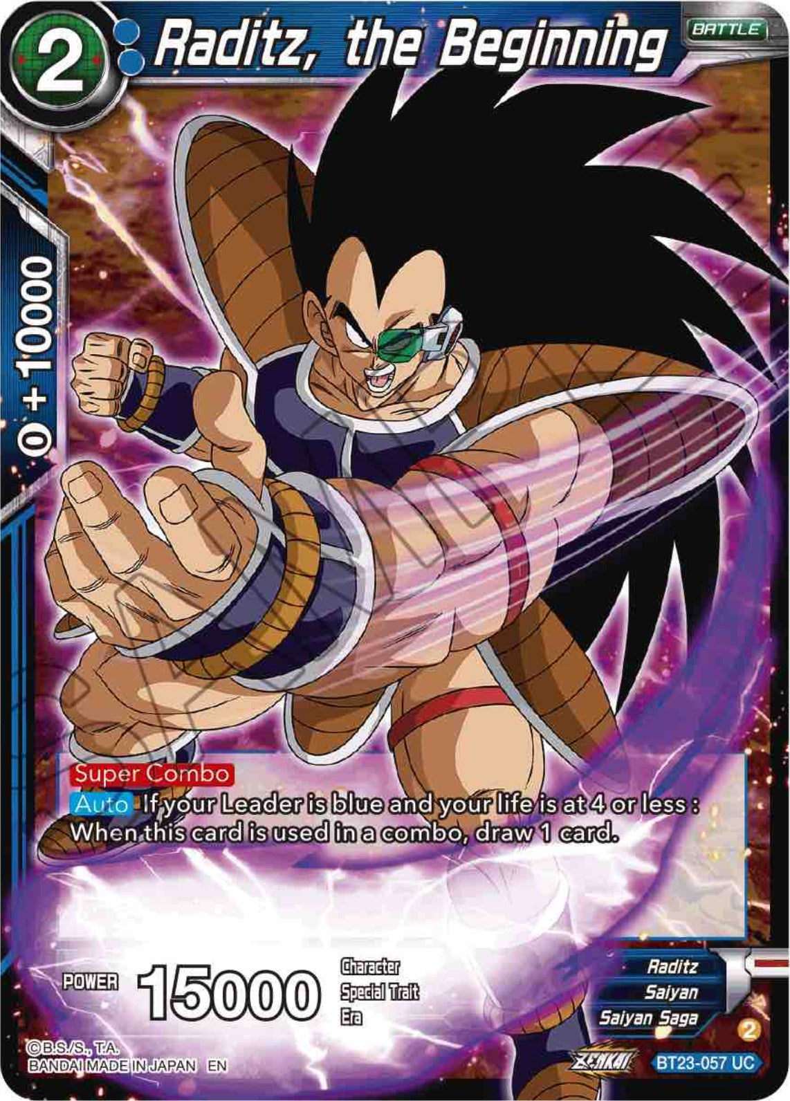 Raditz, the Beginning (BT23-057) [Perfect Combination] | Odin's Place