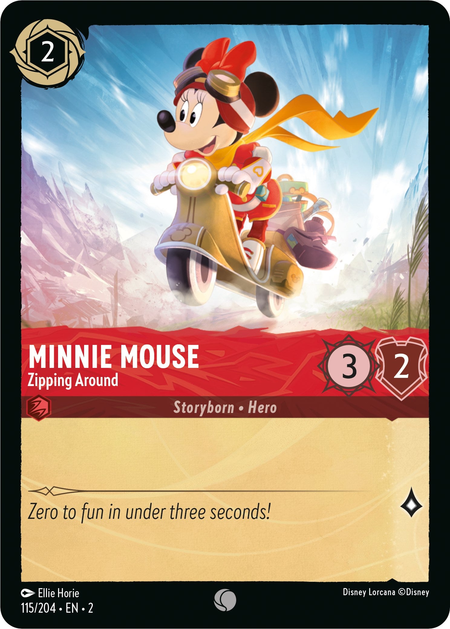 Minnie Mouse - Zipping Around (115/204) [Rise of the Floodborn] | Odin's Place