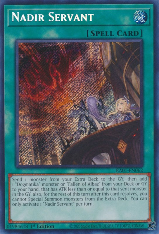 Nadir Servant [RA01-EN062] Secret Rare | Odin's Place