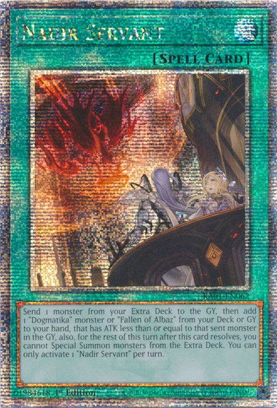 Nadir Servant [RA01-EN062] Quarter Century Secret Rare | Odin's Place