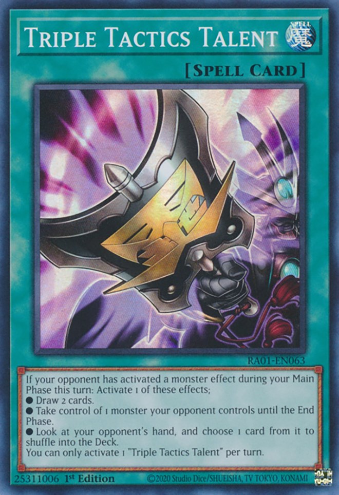Triple Tactics Talent [RA01-EN063] Super Rare | Odin's Place