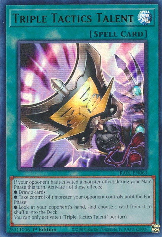 Triple Tactics Talent [RA01-EN063] Ultra Rare | Odin's Place