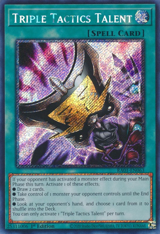 Triple Tactics Talent [RA01-EN063] Platinum Secret Rare | Odin's Place