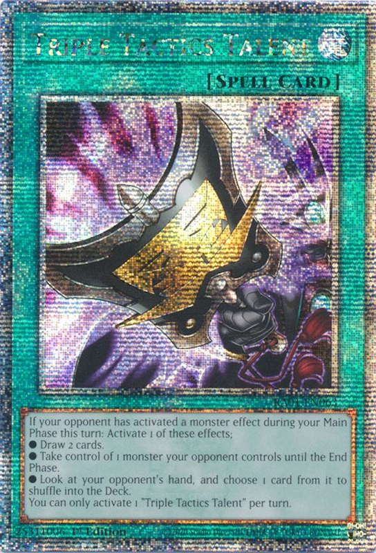 Triple Tactics Talent [RA01-EN063] Quarter Century Secret Rare | Odin's Place
