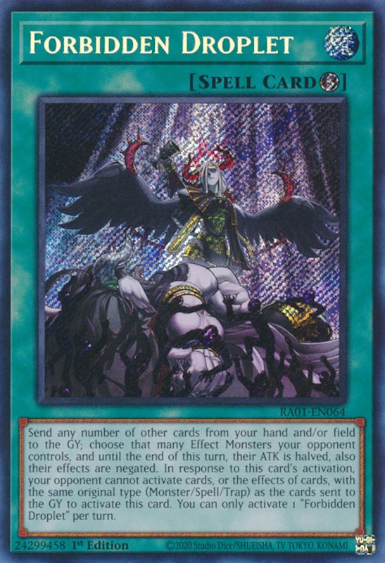 Forbidden Droplet [RA01-EN064] Secret Rare | Odin's Place