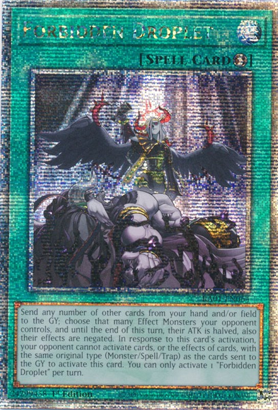 Forbidden Droplet [RA01-EN064] Quarter Century Secret Rare | Odin's Place