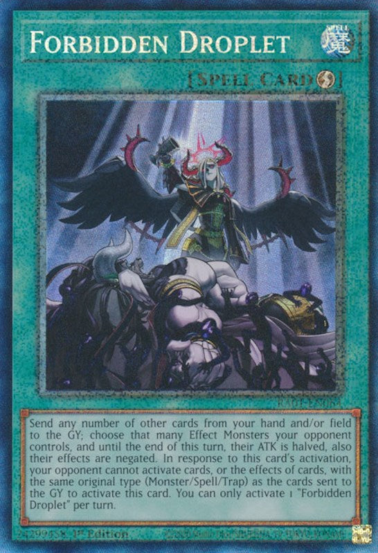 Forbidden Droplet [RA01-EN064] Prismatic Collector's Rare | Odin's Place