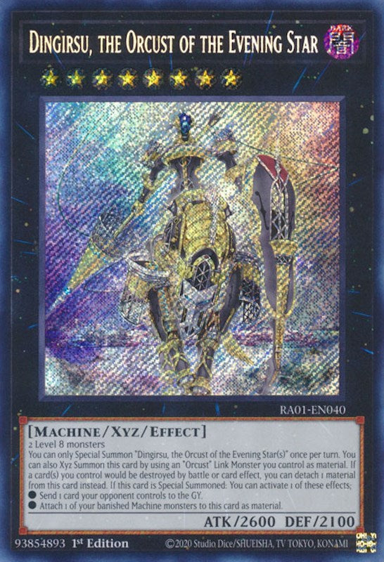 Dingirsu, the Orcust of the Evening Star [RA01-EN040] Secret Rare | Odin's Place