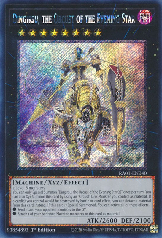 Dingirsu, the Orcust of the Evening Star [RA01-EN040] Platinum Secret Rare | Odin's Place