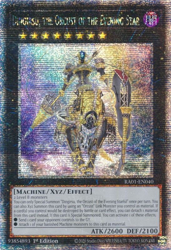 Dingirsu, the Orcust of the Evening Star [RA01-EN040] Quarter Century Secret Rare | Odin's Place