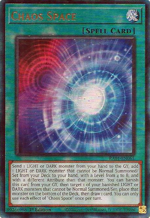 Chaos Space [RA01-EN065] Prismatic Ultimate Rare | Odin's Place