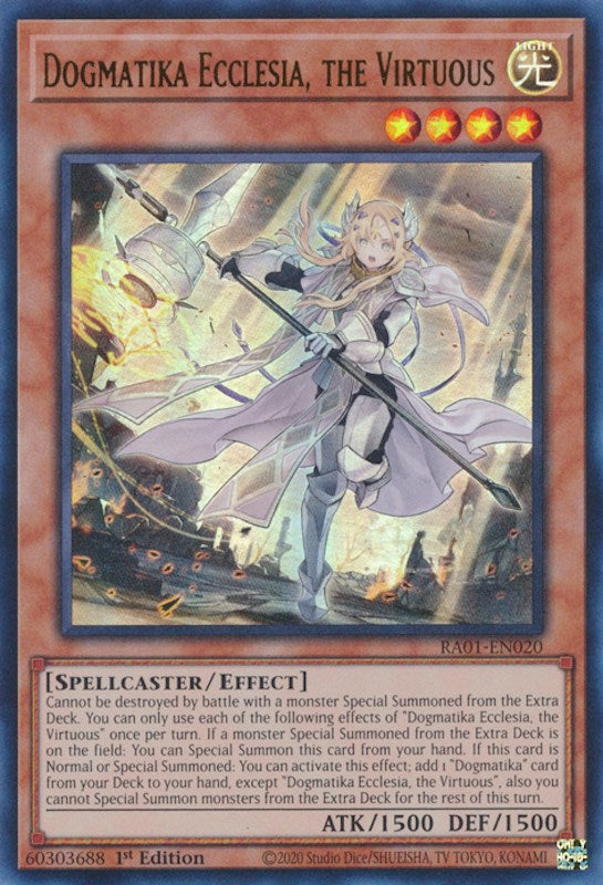 Dogmatika Ecclesia, the Virtuous [RA01-EN020] Ultra Rare | Odin's Place
