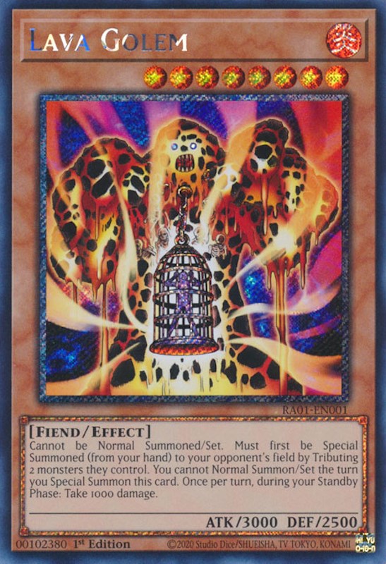 Lava Golem [RA01-EN001] Platinum Secret Rare | Odin's Place