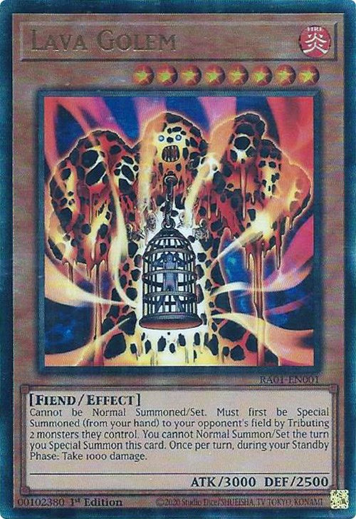 Lava Golem [RA01-EN001] Prismatic Ultimate Rare | Odin's Place
