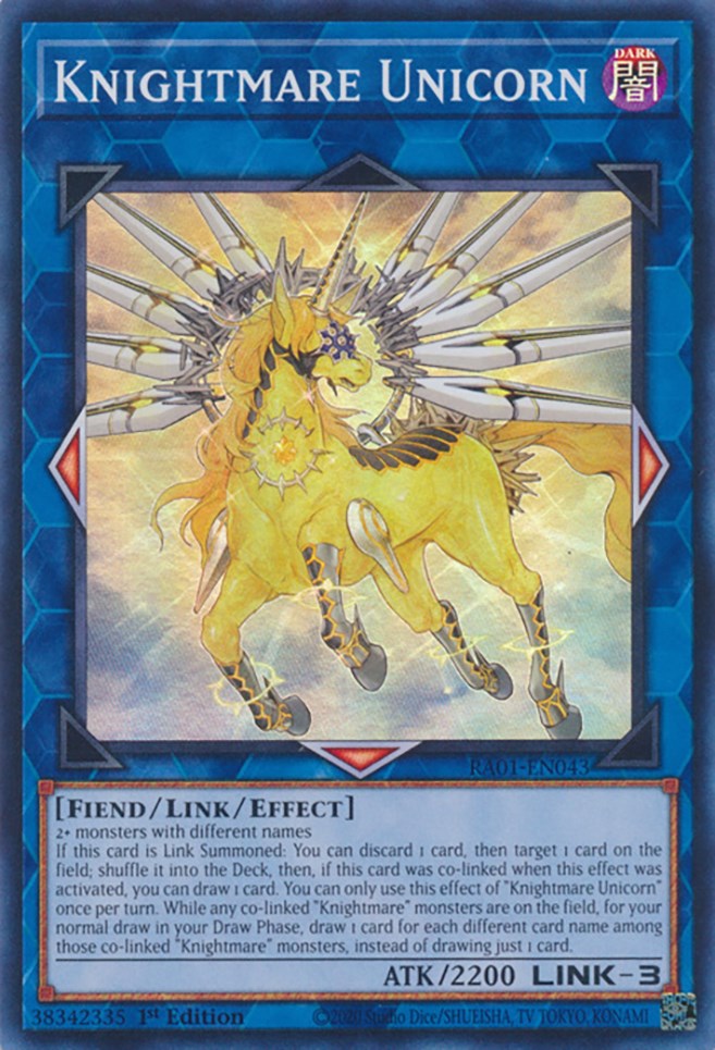 Knightmare Unicorn [RA01-EN043] Super Rare | Odin's Place