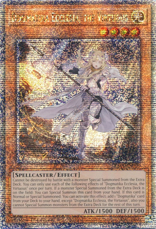 Dogmatika Ecclesia, the Virtuous [RA01-EN020] Quarter Century Secret Rare | Odin's Place