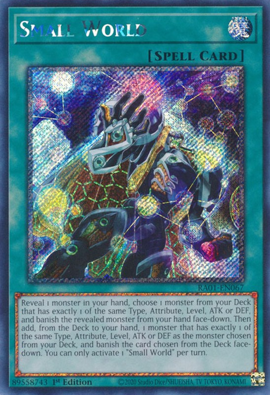 Small World [RA01-EN067] Platinum Secret Rare | Odin's Place