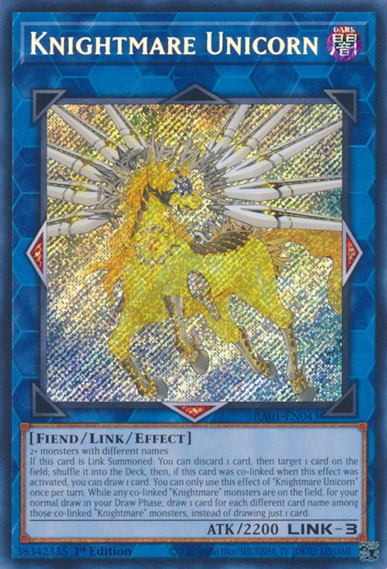 Knightmare Unicorn [RA01-EN043] Secret Rare | Odin's Place
