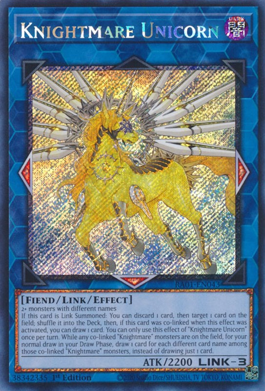 Knightmare Unicorn [RA01-EN043] Platinum Secret Rare | Odin's Place