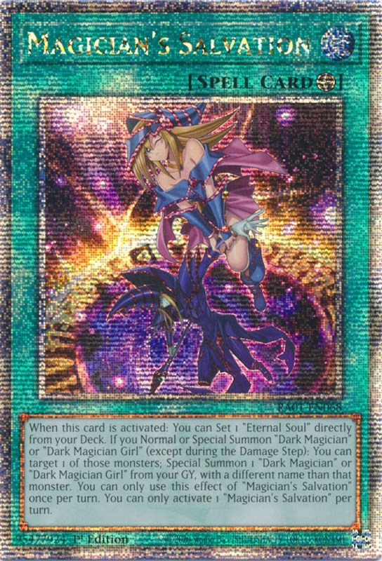 Magician's Salvation [RA01-EN068] Quarter Century Secret Rare | Odin's Place