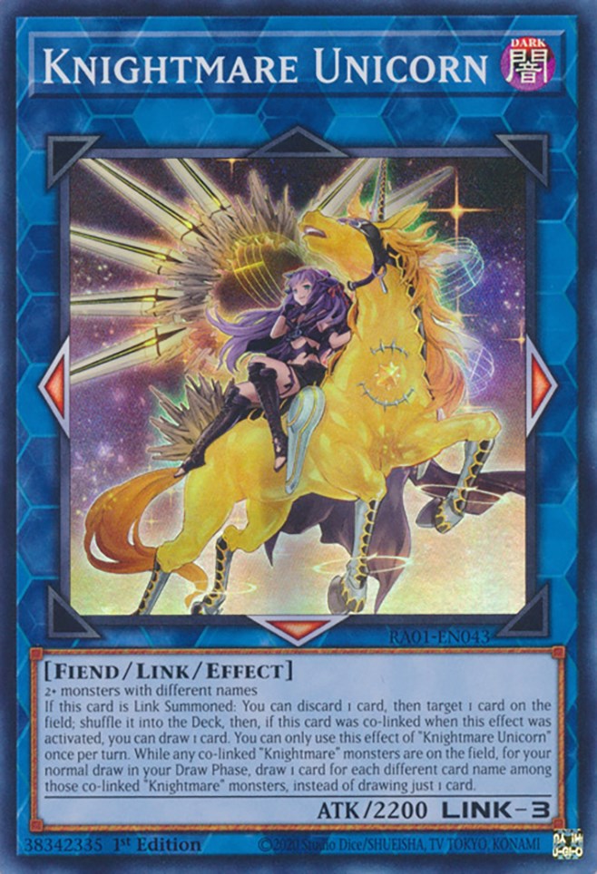 Knightmare Unicorn (Alternate Art) [RA01-EN043] Super Rare | Odin's Place