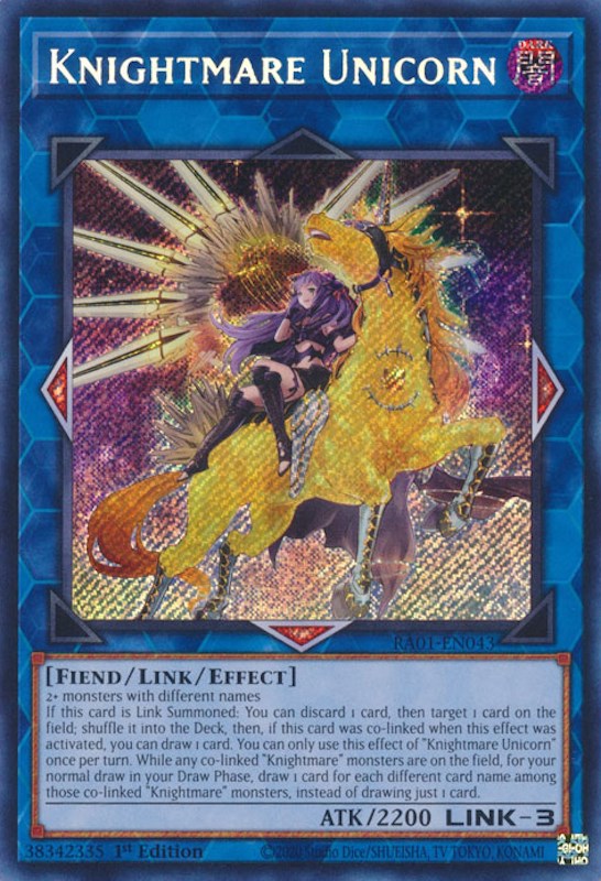 Knightmare Unicorn (Alternate Art) [RA01-EN043] Secret Rare | Odin's Place