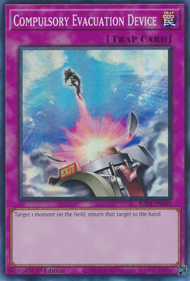 Compulsory Evacuation Device [RA01-EN069] Super Rare | Odin's Place