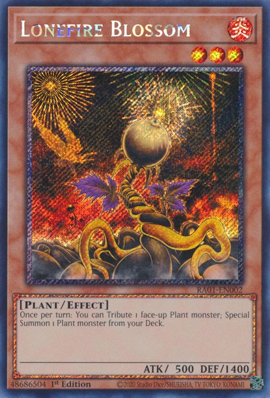 Lonefire Blossom [RA01-EN002] Prismatic Secret Rare | Odin's Place