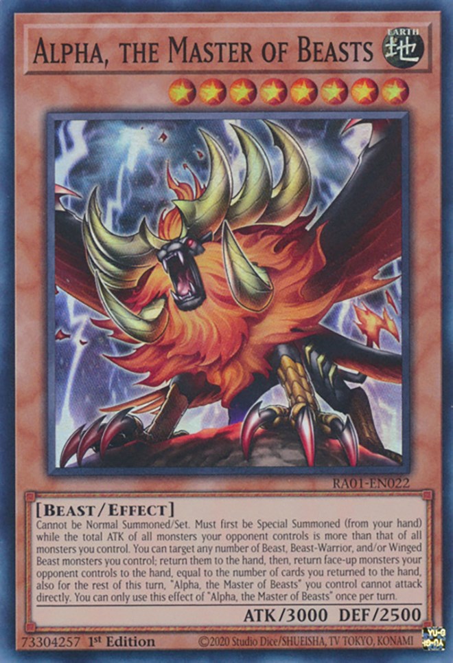Alpha, the Master of Beasts [RA01-EN022] Super Rare | Odin's Place