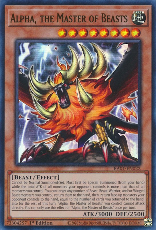 Alpha, the Master of Beasts [RA01-EN022] Ultra Rare | Odin's Place