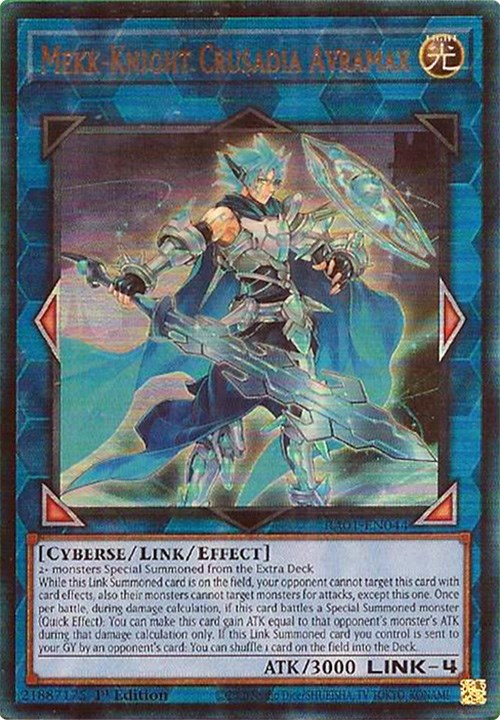 Mekk-Knight Crusadia Avramax [RA01-EN044] Prismatic Ultimate Rare | Odin's Place