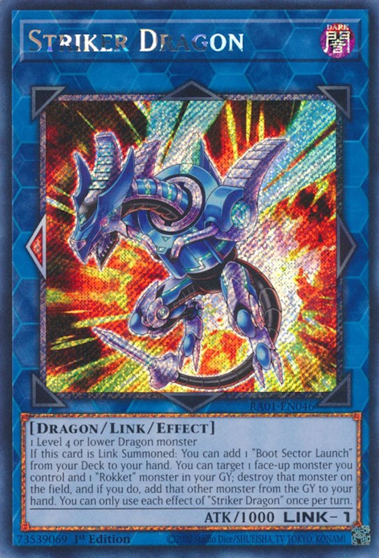 Striker Dragon [RA01-EN046] Platinum Secret Rare | Odin's Place