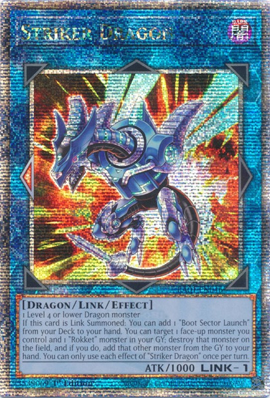 Striker Dragon [RA01-EN046] Quarter Century Secret Rare | Odin's Place