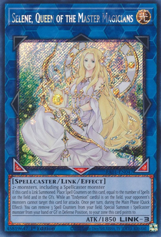 Selene, Queen of the Master Magicians [RA01-EN047] Platinum Secret Rare | Odin's Place