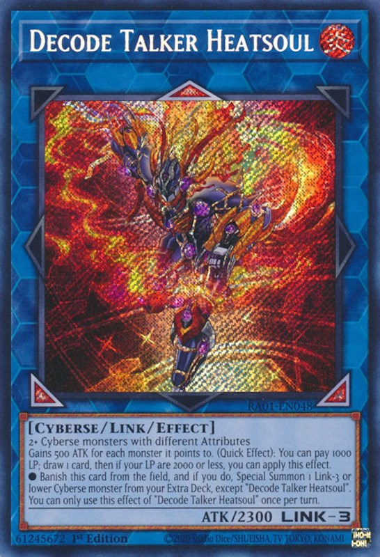 Decode Talker Heatsoul [RA01-EN048] Secret Rare | Odin's Place