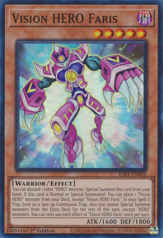 Vision HERO Faris [RA01-EN004] Super Rare | Odin's Place